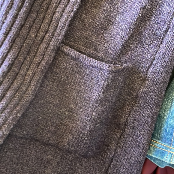 100% Pure New Wool Kerry Traditions Made in Ireland purple open cardigan sweater - Picture 7 of 7